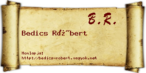 Bedics Róbert névjegykártya