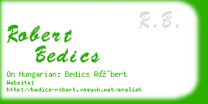 robert bedics business card